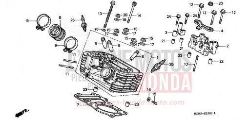 CULASSE (ARRIERE) VT600CT de 1996